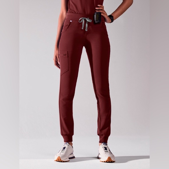 FIGS Women's Burgundy Scrub Pants High Waisted Zamora Jogger Scrub
Pants size XS - Picture 2 of 11